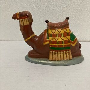 Vintage 1973 BYRON MOLDS Ceramic Hand Painted Camel Nativity Piece Figurine